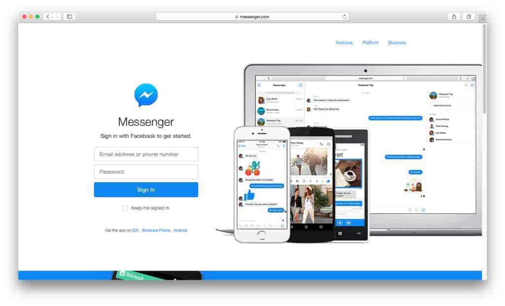 Messenger: plataforma de chat en vivo