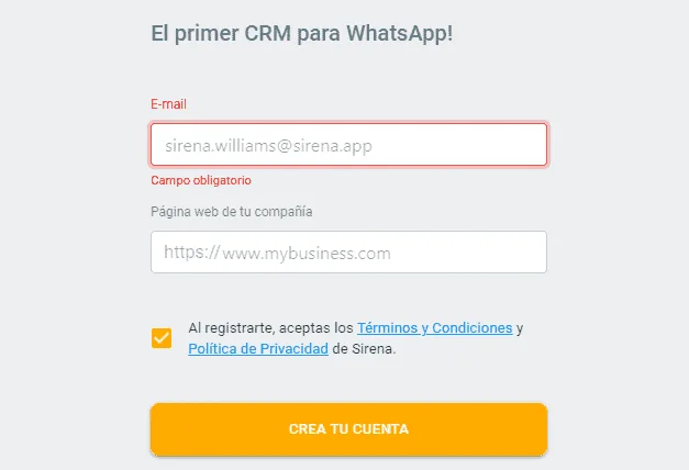 How to sign up on Sirena