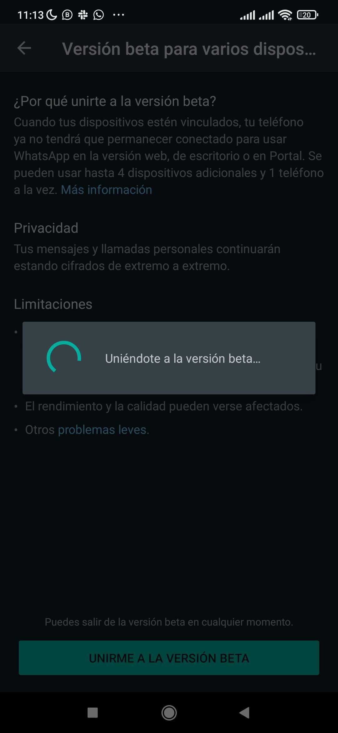 ¿Cómo funciona el WhatsApp Web en 4 pantallas?