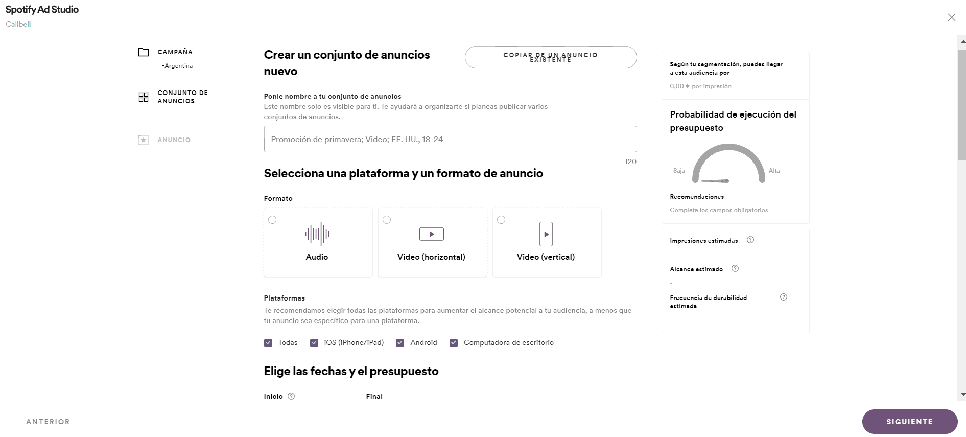 Spotify Ad Studio: cómo funciona