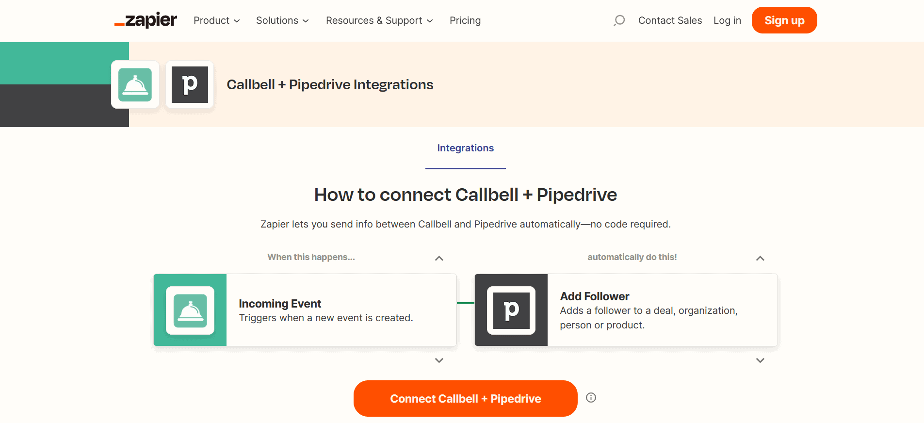 Connecter WhatsApp à Pipedrive | Callbell