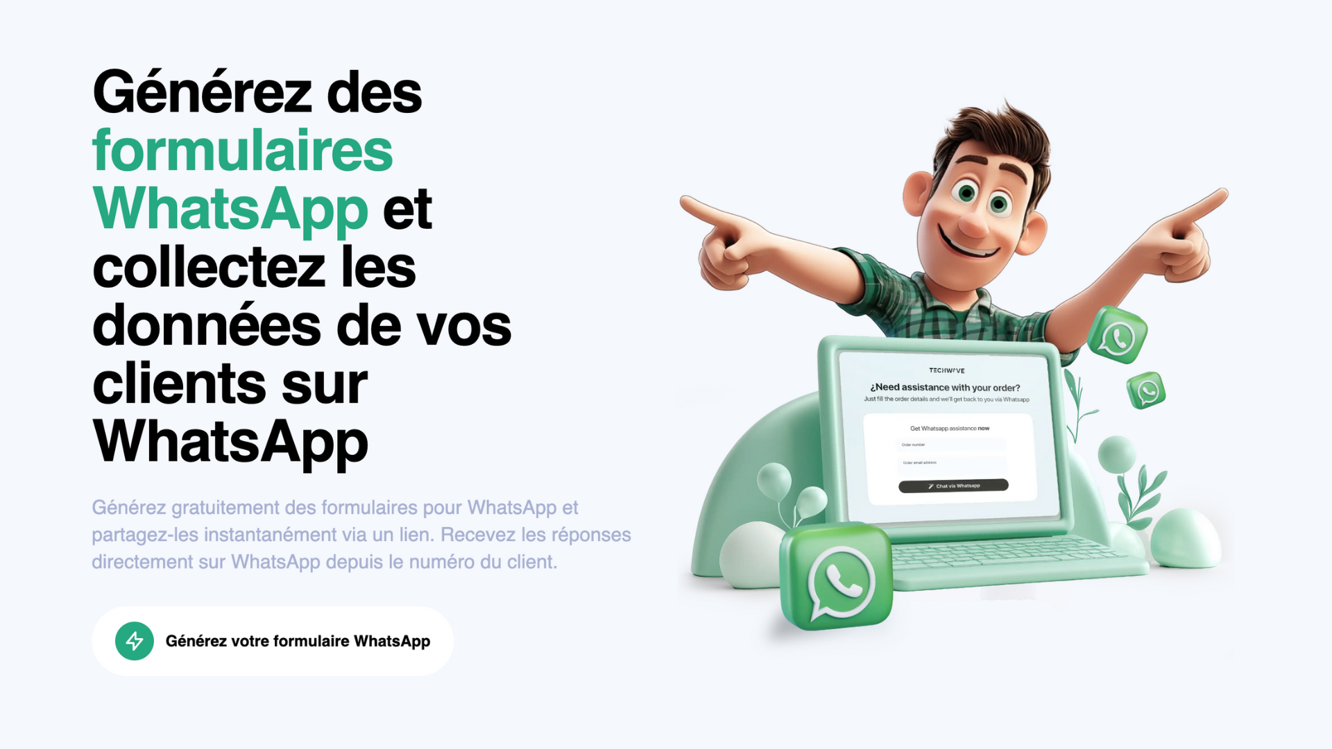 Génère le formulaire WhatsApp